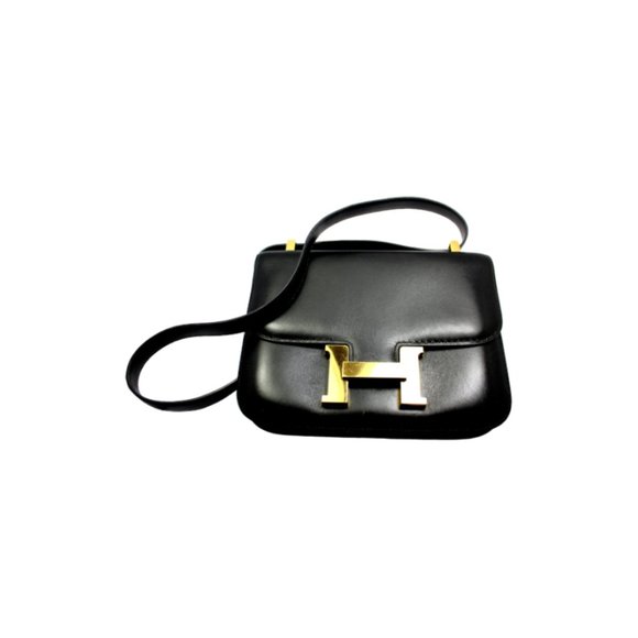 AUTHENTIC HERMES 23CM BLACK BOX LEATHER GHW CONSTANCE HANDBAG - Picture 8 of 8